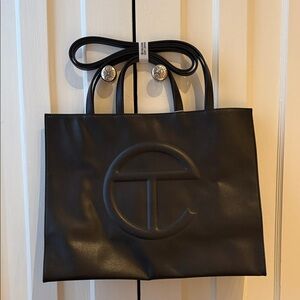 Telfar Large Classic Black Tote Bag